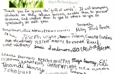 Third Grade Class, Millry Elementary School, Rotary Club of Jackson, AL