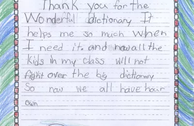 Grace, Deerfield Elementary School, Rotary Club of Mountainside, NJ