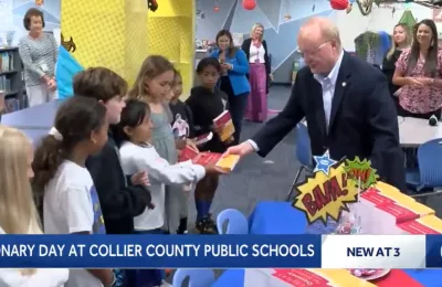 The Rotary Club of Naples distributes dictionaries to all Collier County third graders