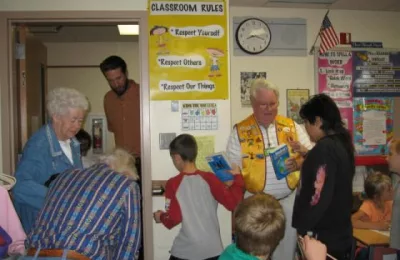 Lions visit Bayfield Elementary School