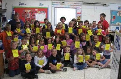 Woodson County Republican Women teach third graders the importance of dictionaries