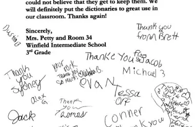 Elsberry third grade receives dictionaries