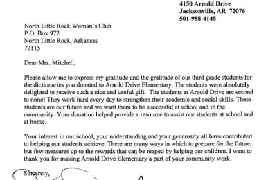 North Little Rock Women's Club and GFWC groups extend the Dictionary Project in Arkansas